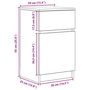 Voir la diapositive 6 : VIDAXL Table de chevet vieux bois 39x35x65 cm bois d'ingenierie