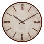 ATMOSPHERA Horloge Murale Effet Travertin  Nella  29cm Marron