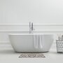 GUY LEVASSEUR Tapis de bain en polycoton fantaisie gris et blanc 50x80cm