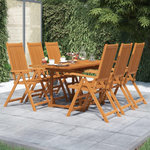 VIDAXL Ensemble a manger de jardin 7 pcs Bois d'acacia massif