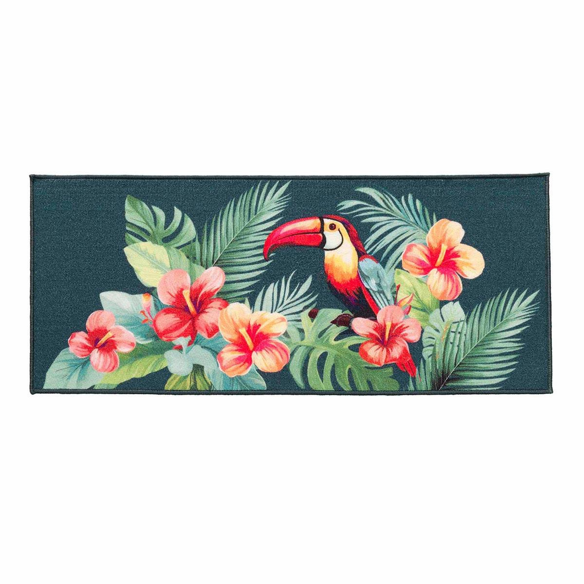 Douceur d'Intérieur Tapis déco imprimé  moorea  50x120cm multicolore