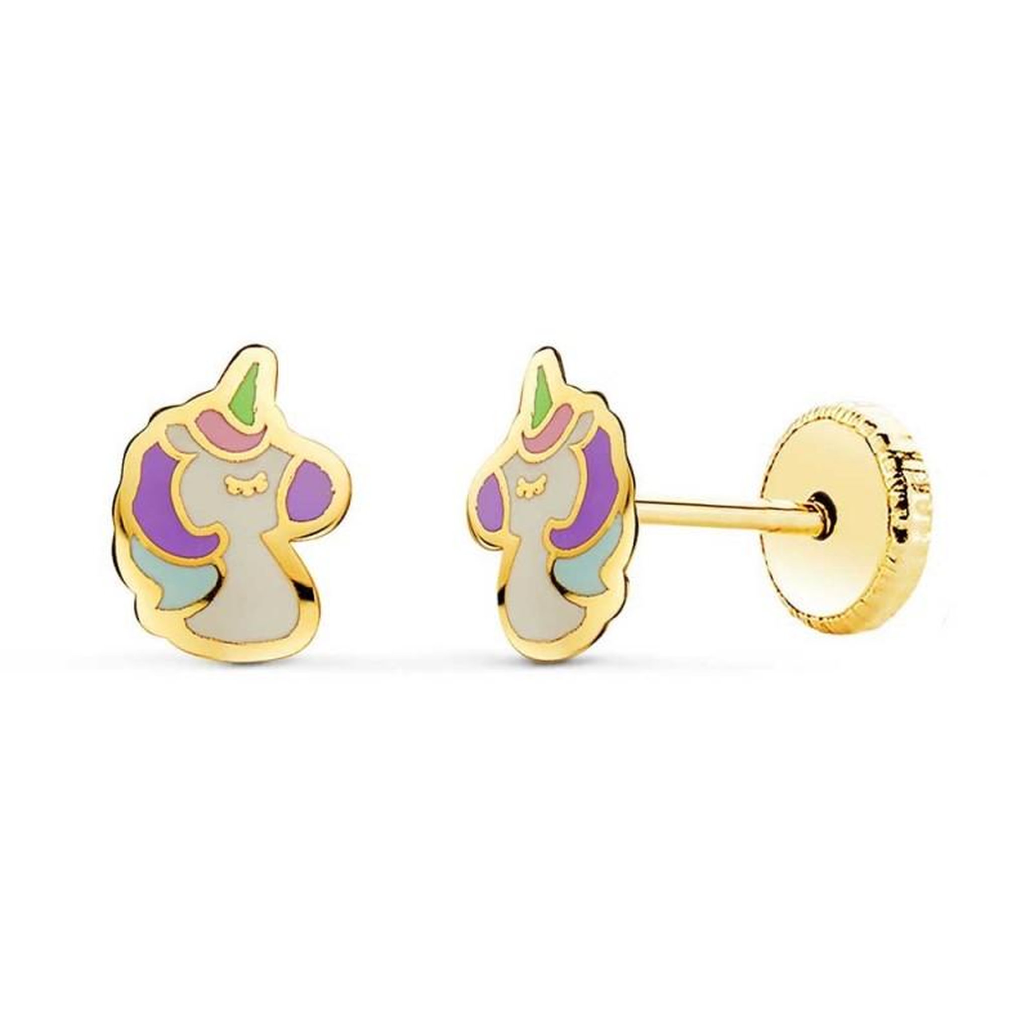 L'ATELIER D'AZUR Boucles d'Oreilles Or 18 Carats 750/000 Jaune - Licornes