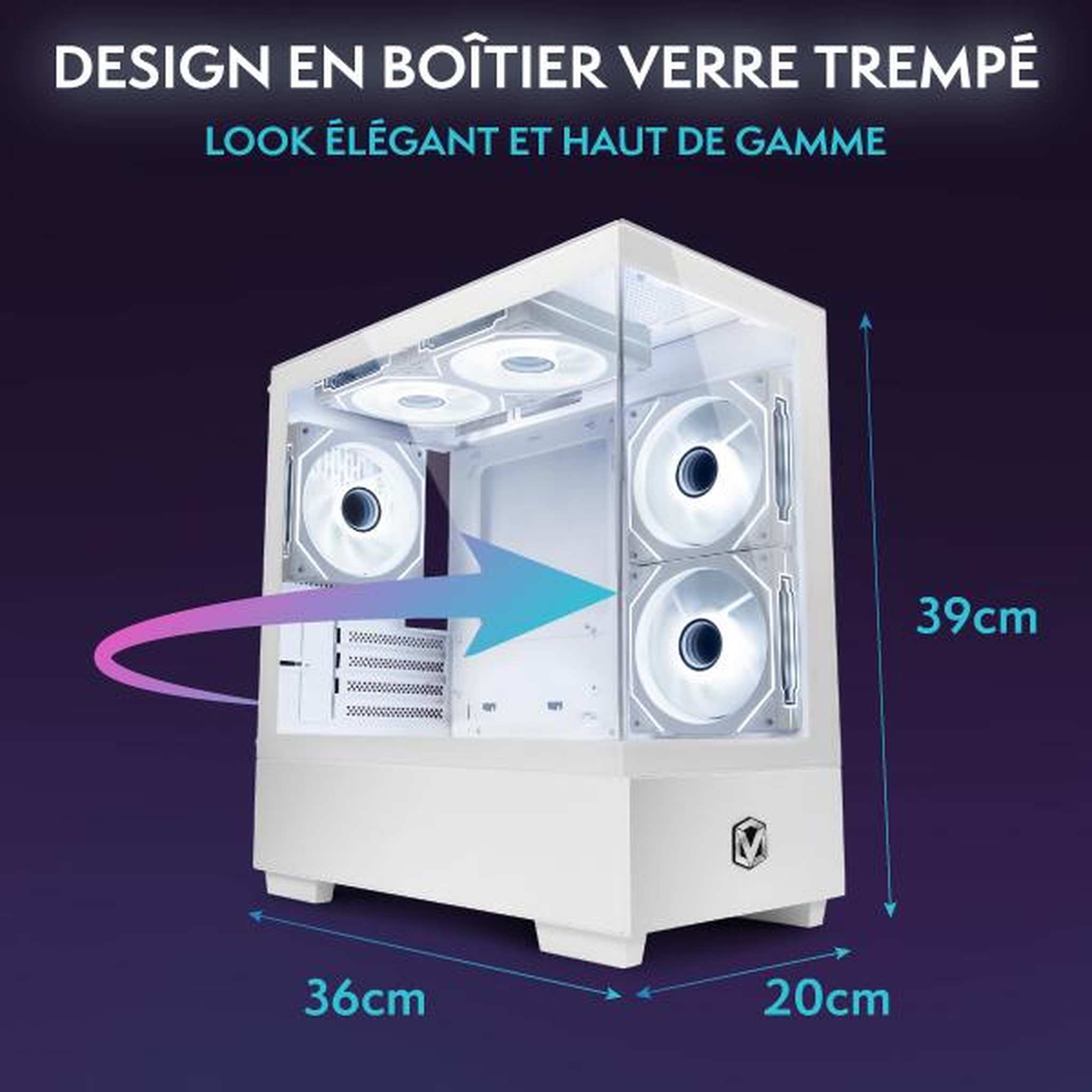 Voir la diapositive 5 : VIBOX PC Gamer - Ryzen 3 3200G, Graphiques intégrés, 16 Go RAM, 480 Go SSD, Windows 11, WiFi 6 + Bluetooth