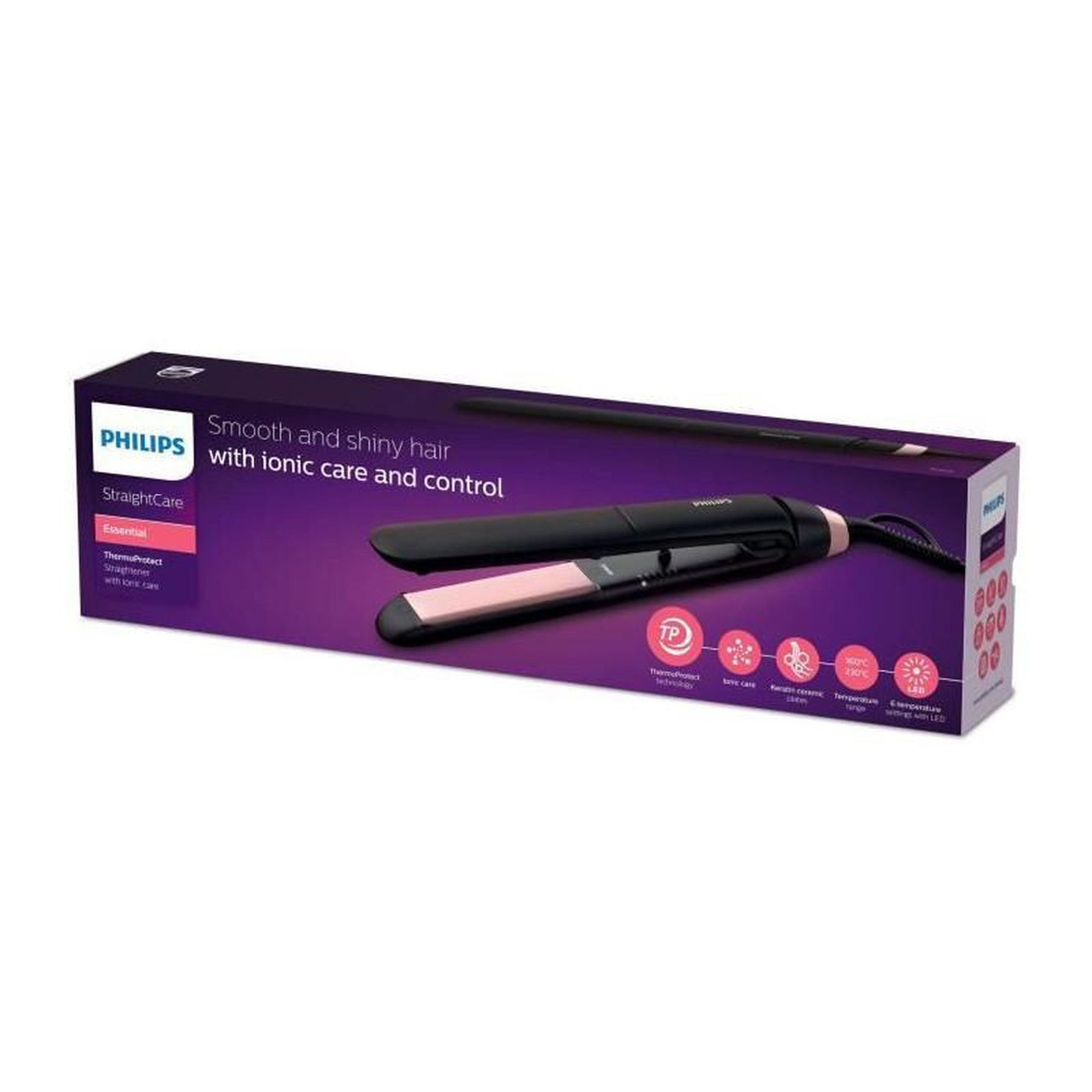 Voir la diapositive 4 : Philips Lisseur céramique 230 °c - BHS378/00