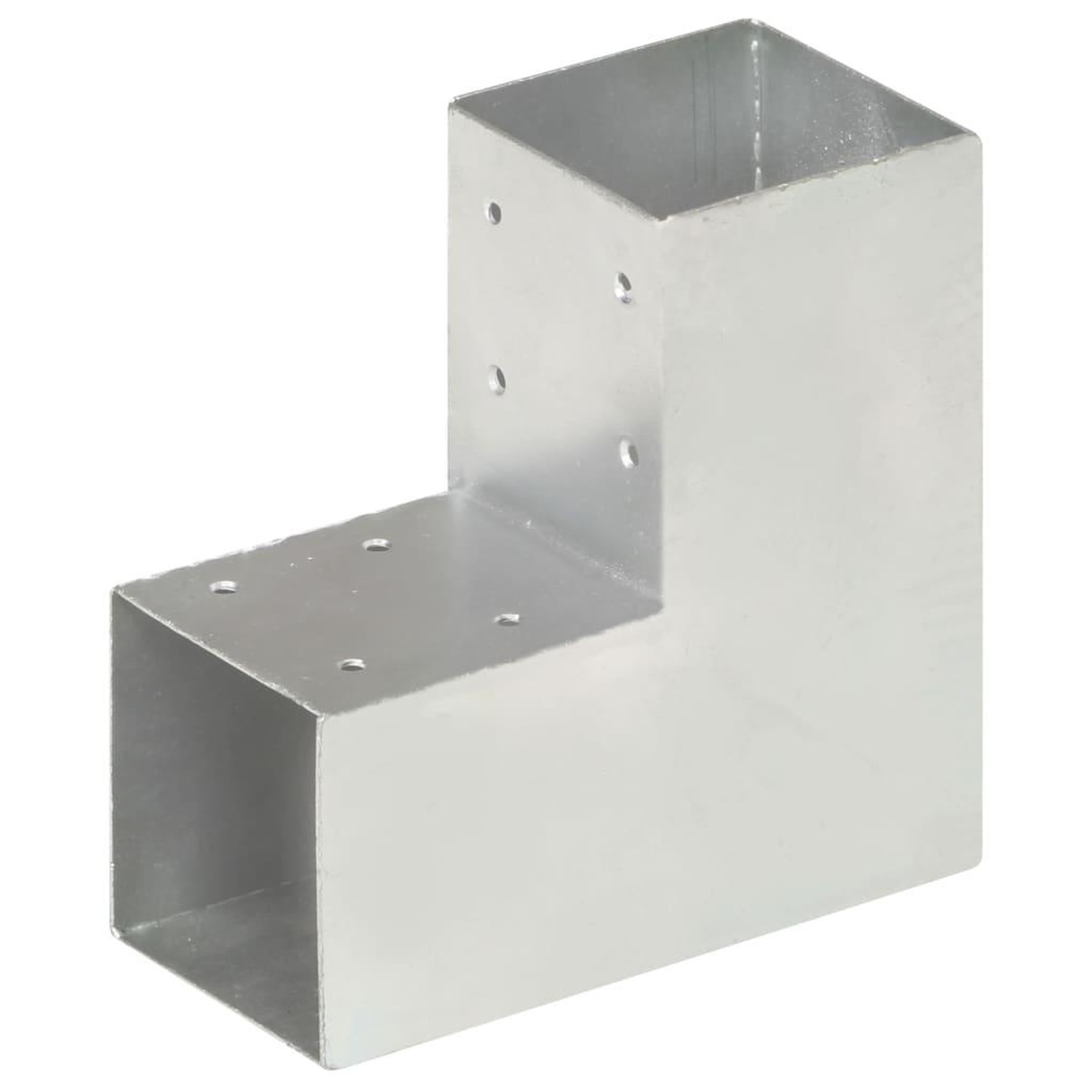 Voir la diapositive 2 : VIDAXL Connecteurs de poteau 4 pcs Forme en L Metal galvanise 91x91 mm