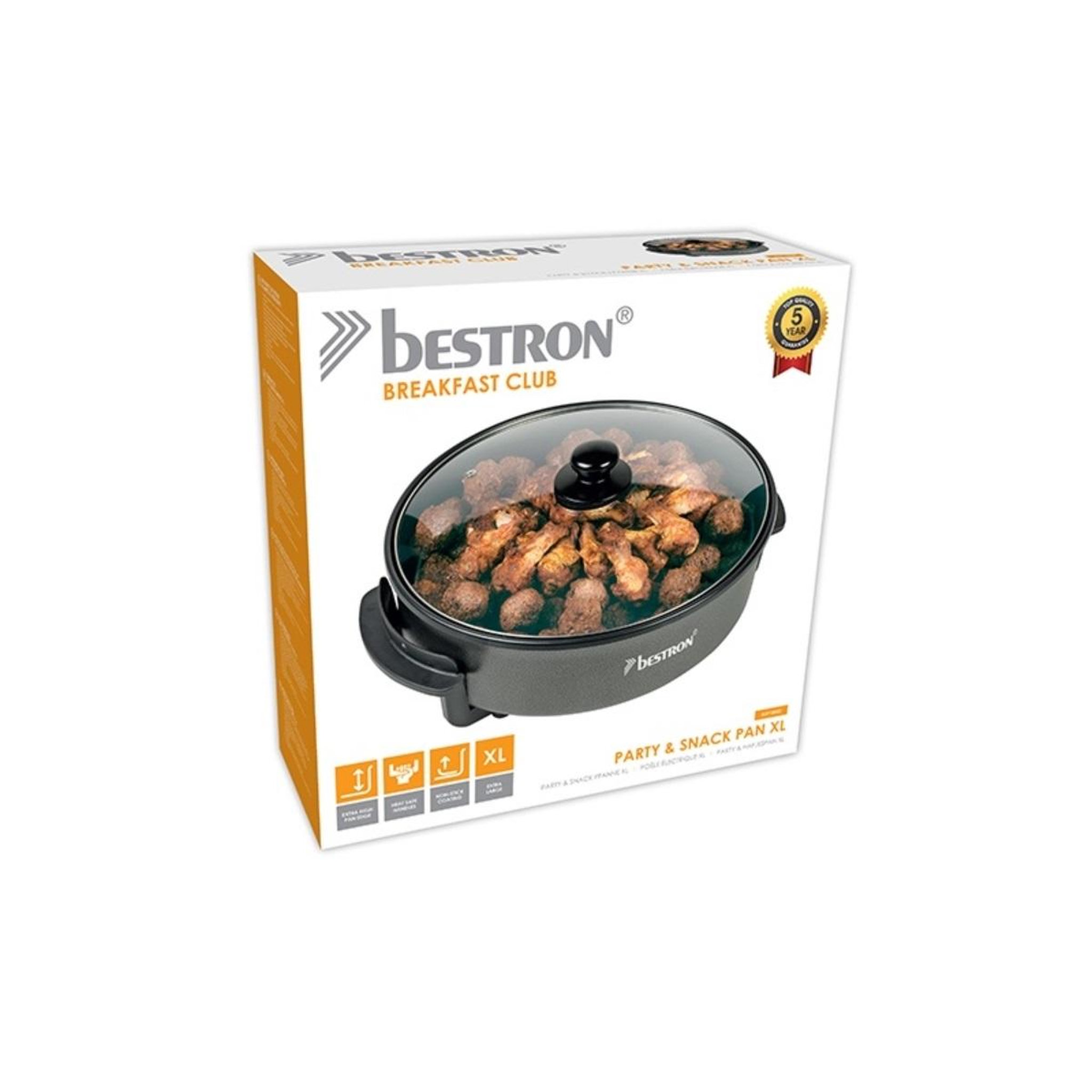 Voir la diapositive 5 : Bestron Poêle électrique multifonction 40cm 1500w noir - ahp1800z