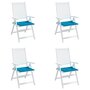 Voir la diapositive 4 : VIDAXL Coussins de chaise jardin lot de 4 bleu 50x50x3 cm tissu oxford