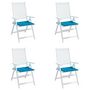 Voir la diapositive 4 : VIDAXL Coussins de chaise jardin lot de 4 bleu 50x50x3 cm tissu oxford