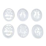 Paris Prix Lot de 6 Pochoirs  Œufs de Pâques  Transparent