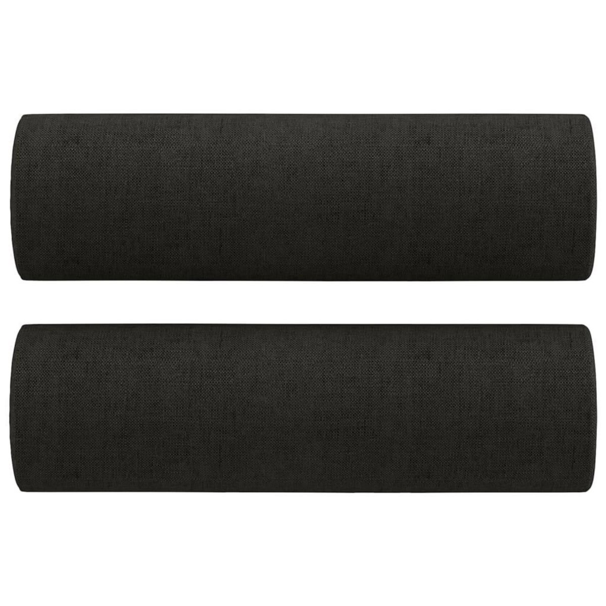 VIDAXL Canape 3 places avec oreillers decoratifs noir 180 cm tissu