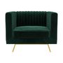 Voir la diapositive 1 : Rendez vous déco Fauteuil en velours vert foncé - Gatsby