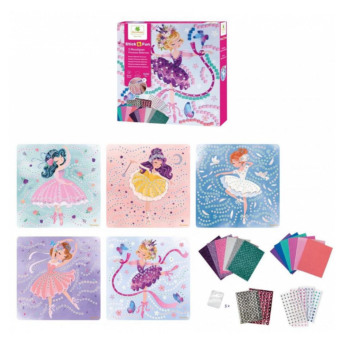 Au Sycomore Stick'n fun princesses ballerine  mosaiques