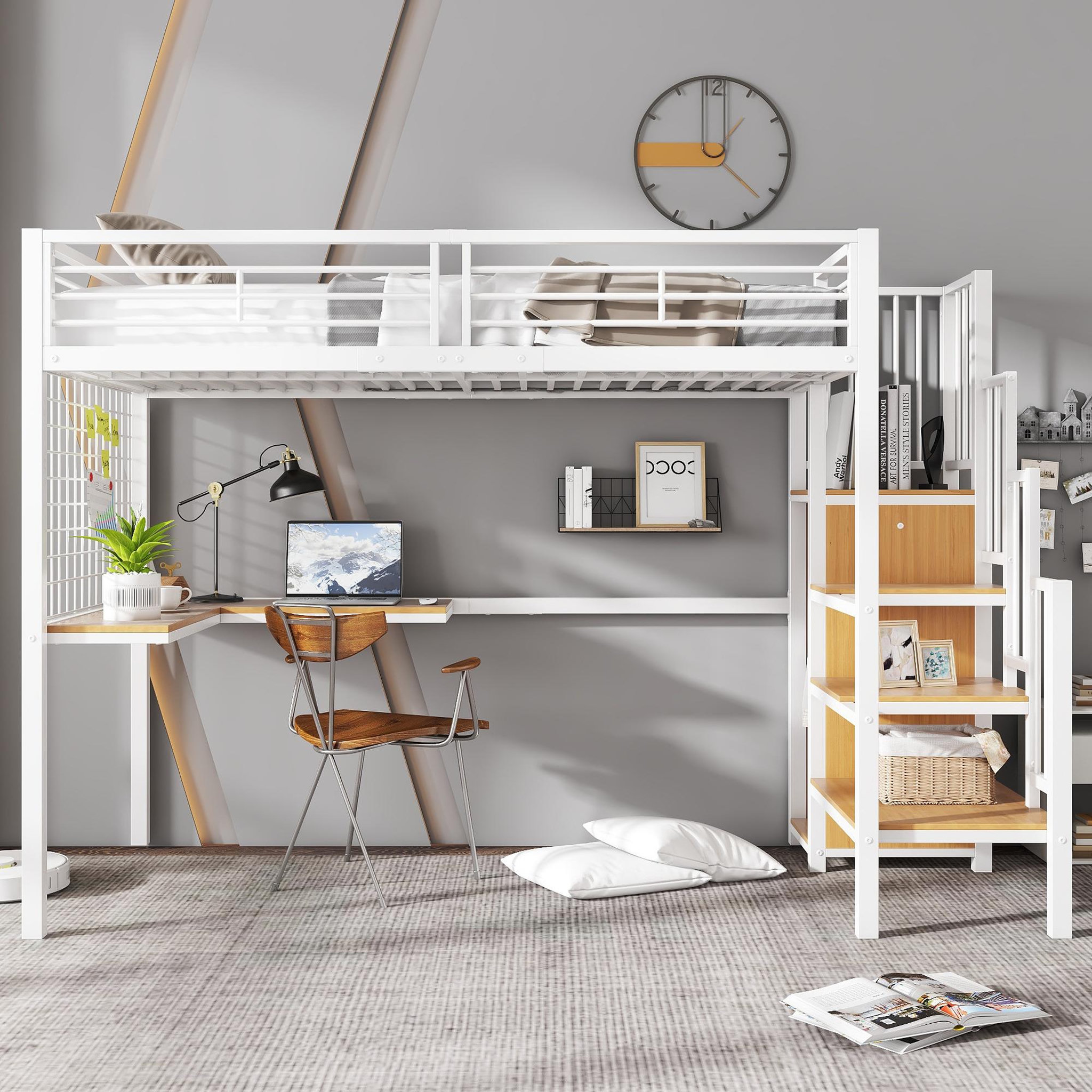 Voir la diapositive 2 : MERAX Lit mezzanine 90x200cm