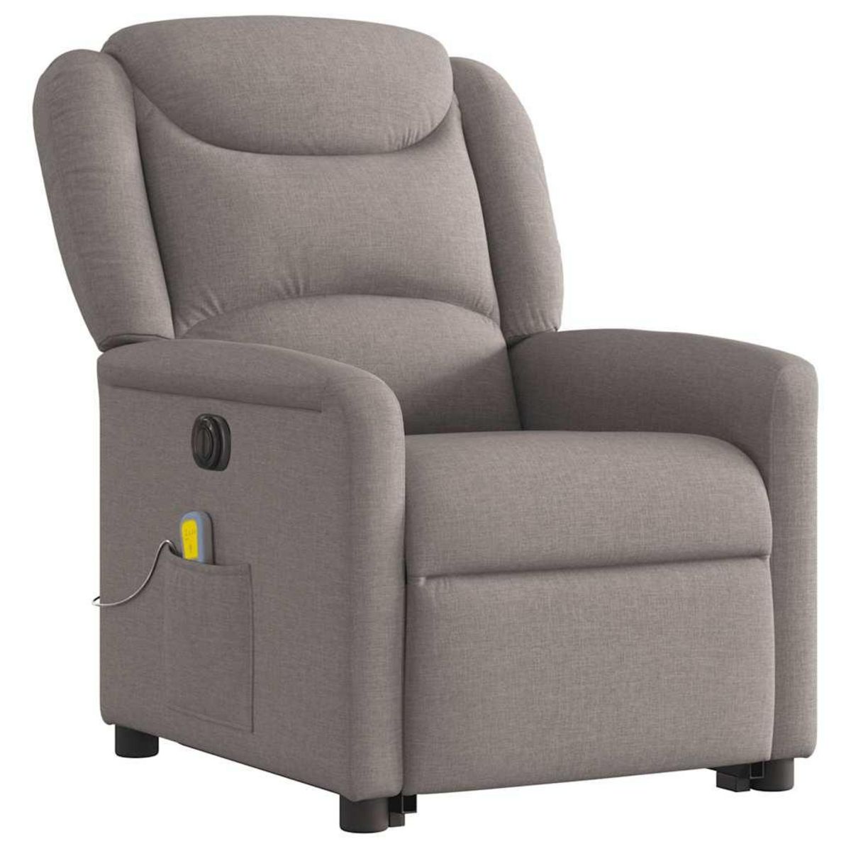 VIDAXL Fauteuil inclinable de massage electrique Taupe Tissu