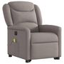 Voir la diapositive 4 : VIDAXL Fauteuil inclinable de massage electrique Taupe Tissu