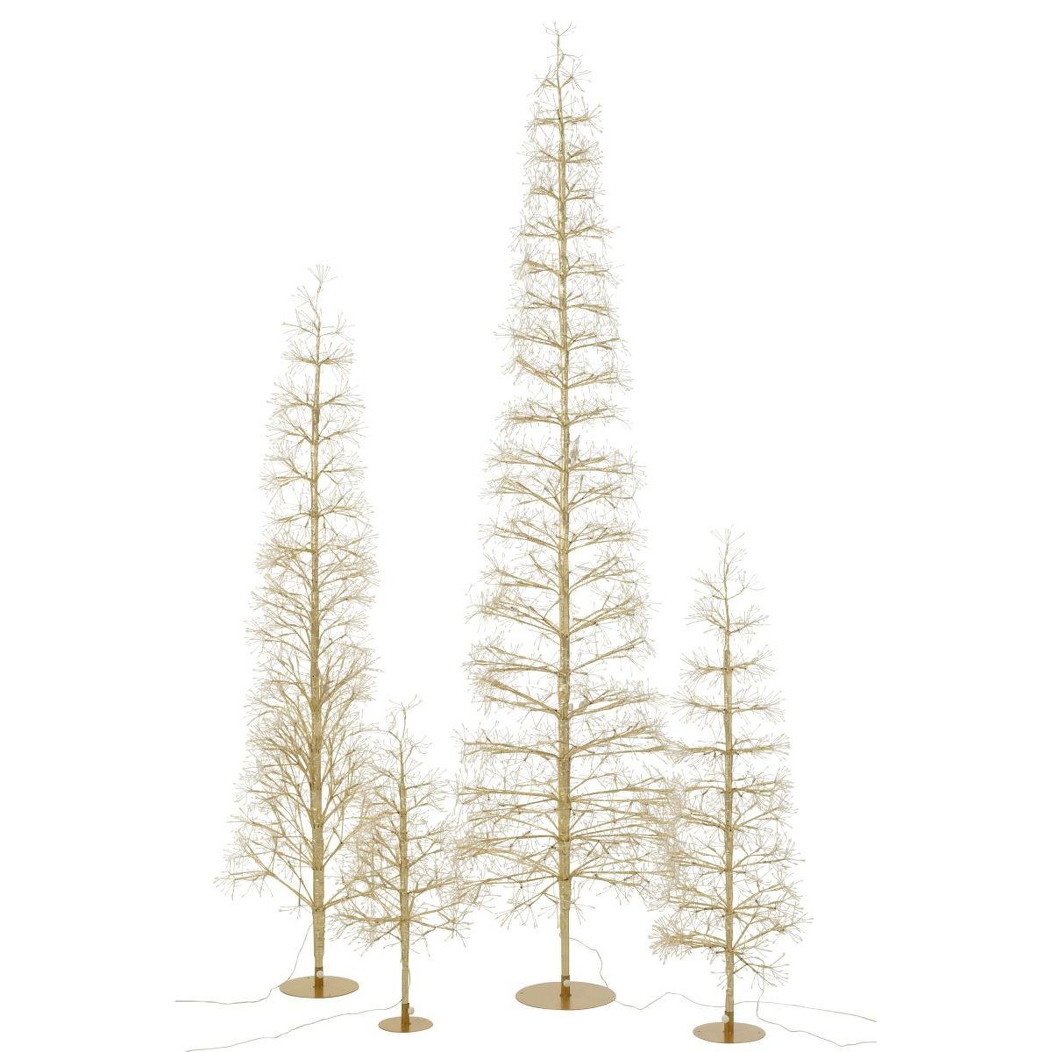 Voir la diapositive 6 : J-LINE Sapin à led en métal  grady  80cm doré
