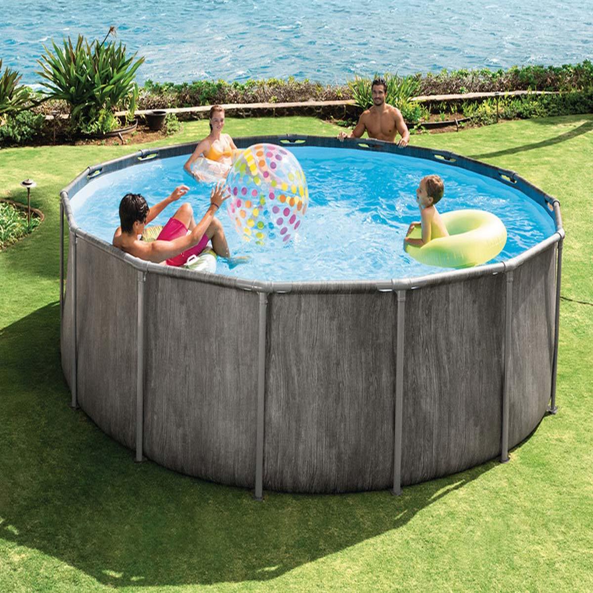 Voir la diapositive 2 : INTEX Piscine tubulaire baltik ronde 4,57 x 1,22 m - intex