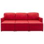 Voir la diapositive 4 : VIDAXL Canape-lit modulaire 3 places Rouge Similicuir