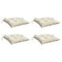 Voir la diapositive 3 : VIDAXL Coussins de chaise lot de 4 blanc creme 50x50x7 cm tissu oxford