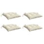 Voir la diapositive 3 : VIDAXL Coussins de chaise lot de 4 blanc creme 50x50x7 cm tissu oxford