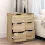 Voir la diapositive 3 : VIDAXL Buffets 2 pcs Chene Sonoma 30x30x70 cm Bois d'ingenierie