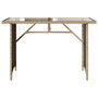 Voir la diapositive 4 : VIDAXL Table de jardin avec dessus en verre beige 110x68x70 cm rotin