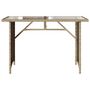 Voir la diapositive 4 : VIDAXL Table de jardin avec dessus en verre beige 110x68x70 cm rotin