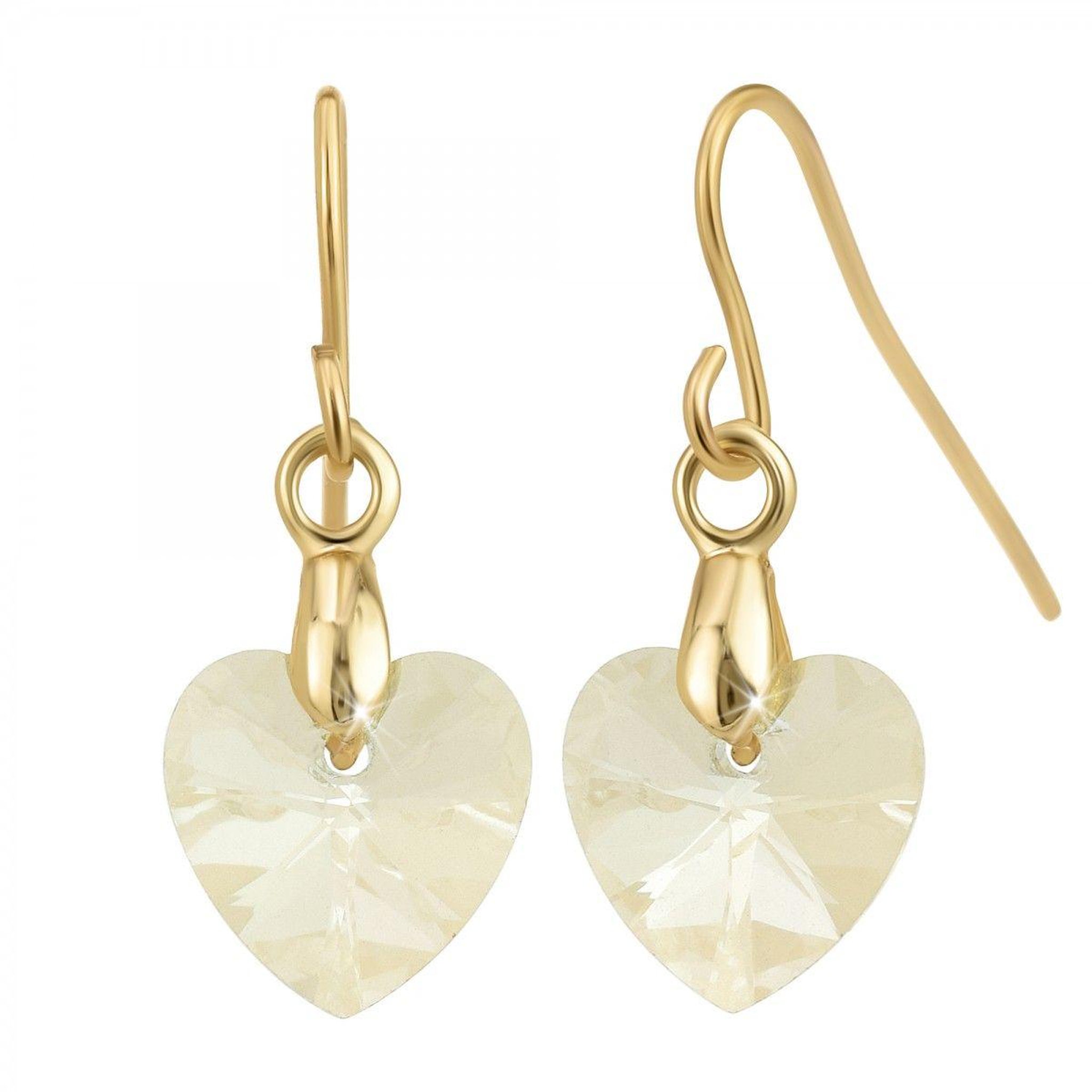 SC BOHEME Boucles d'oreilles coeur SC Bohème ornées de Cristaux scintillants