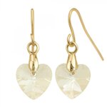 SC BOHEME Boucles d'oreilles coeur SC Bohème ornées de Cristaux scintillants