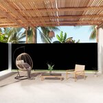 VIDAXL Auvent lateral retractable Noir 200x1000 cm