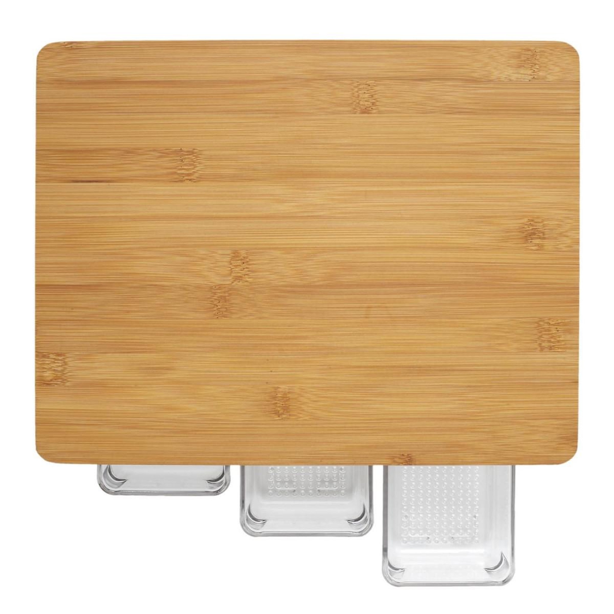 Voir la diapositive 5 : COOK CONCEPT Planche à Découper  3 Tiroirs  32cm Transparent