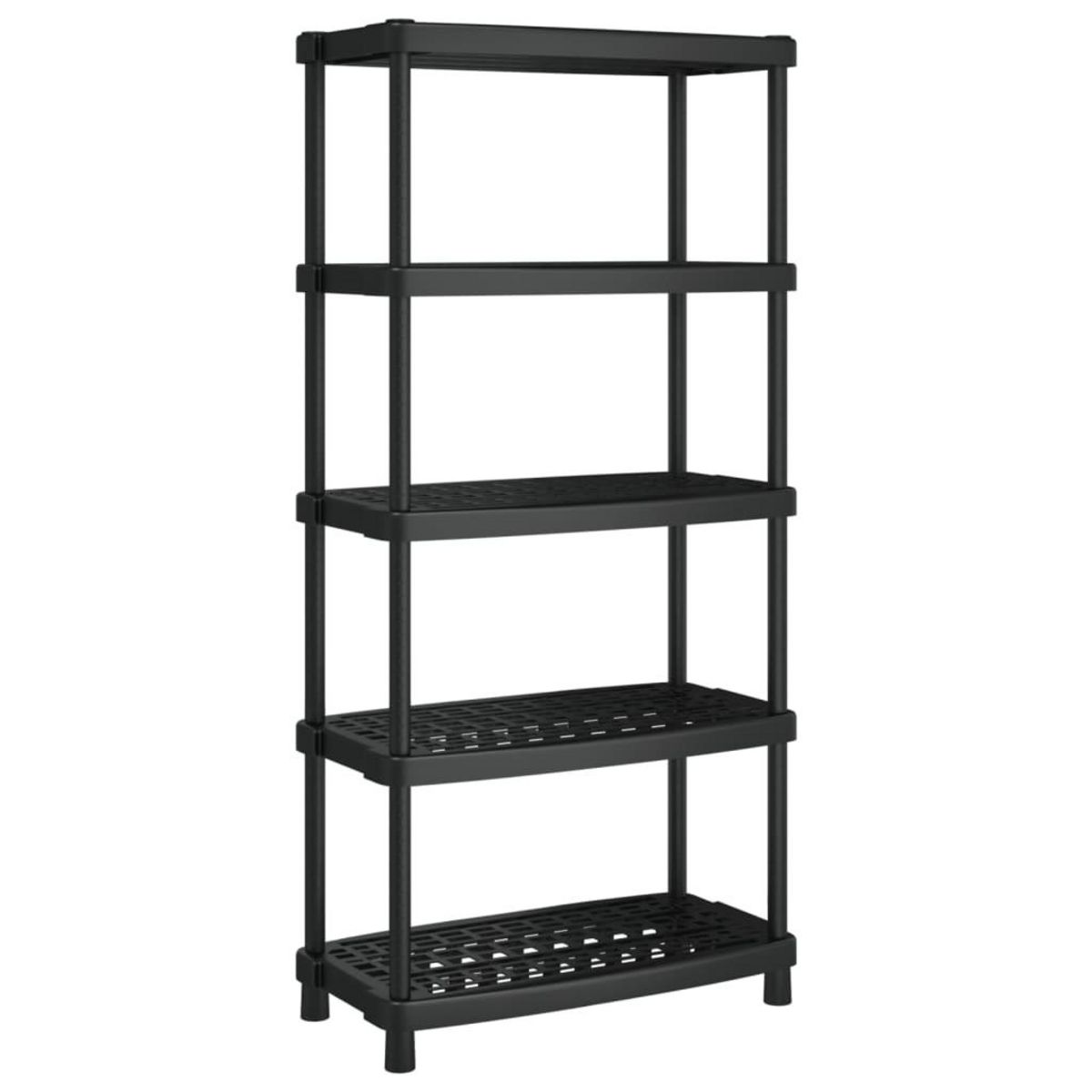 VIDAXL Etagere de rangement a 5 niveaux noir 93,5x45,5x194,5 cm PP