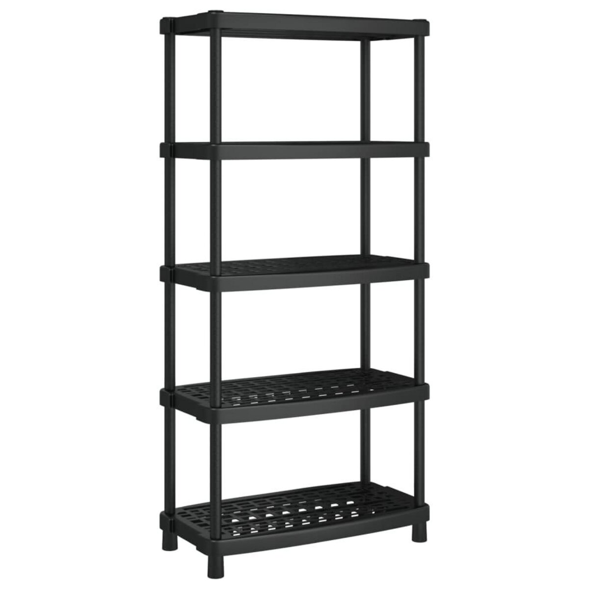 VIDAXL Etagere de rangement a 5 niveaux noir 93,5x45,5x194,5 cm PP