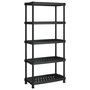 Voir la diapositive 2 : VIDAXL Etagere de rangement a 5 niveaux noir 93,5x45,5x194,5 cm PP