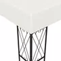 VIDAXL Tonnelle avec guirlande lumineuse a LED 3x4 m Creme Tissu
