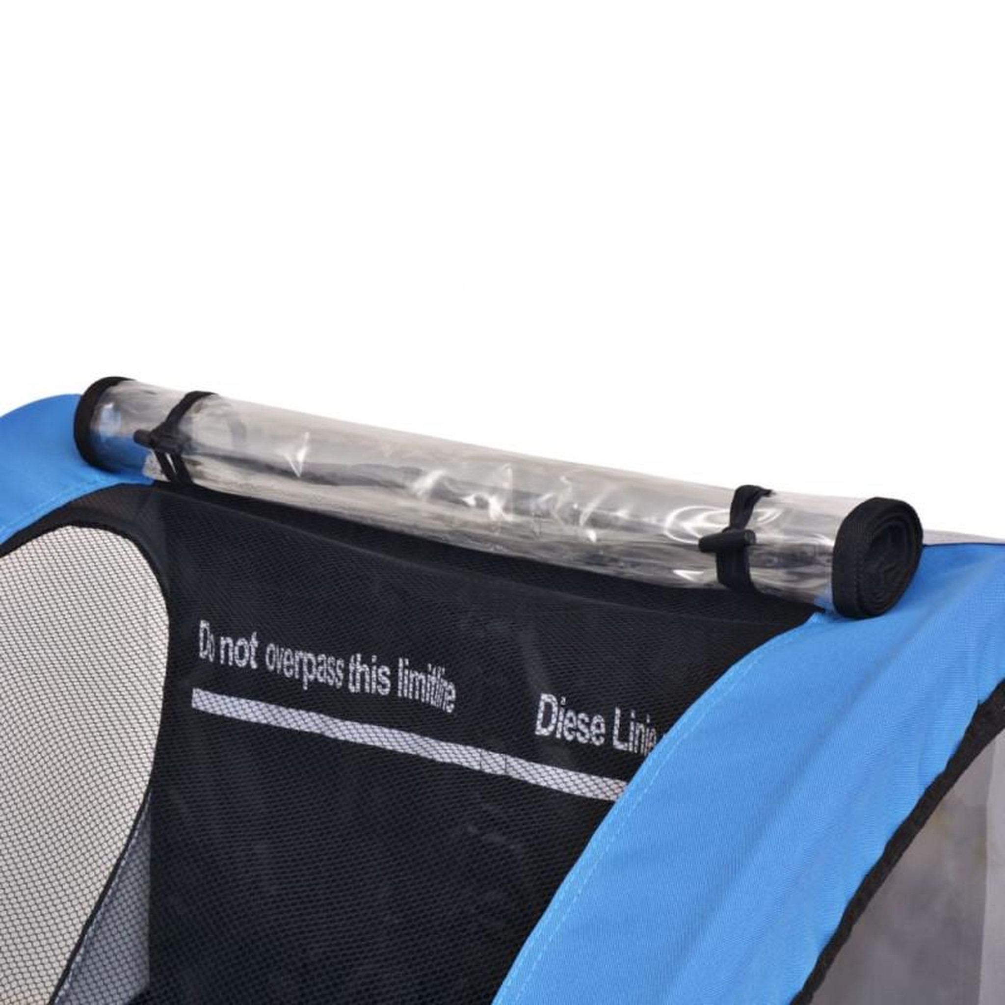 Voir la diapositive 3 : VIDAXL Remorque de vélo gris et bleu 30 kg