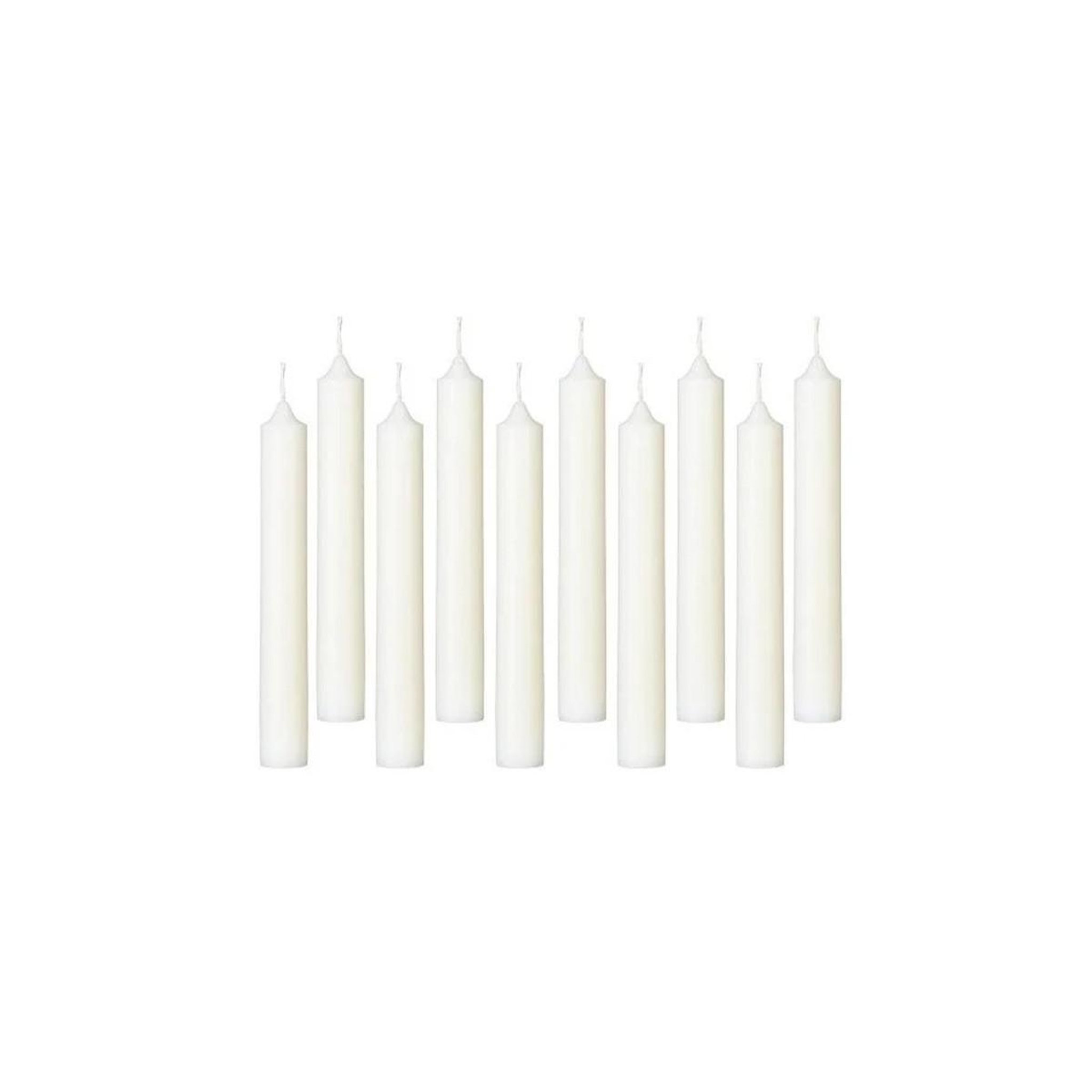 COMPTOIR DE LA BOUGIE Lot de 10 Bougies Bâton  Hugo  16cm Ivoire