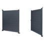 Voir la diapositive 4 : ID MARKET Portail battant 302x160 cm en aluminium gris anthracite