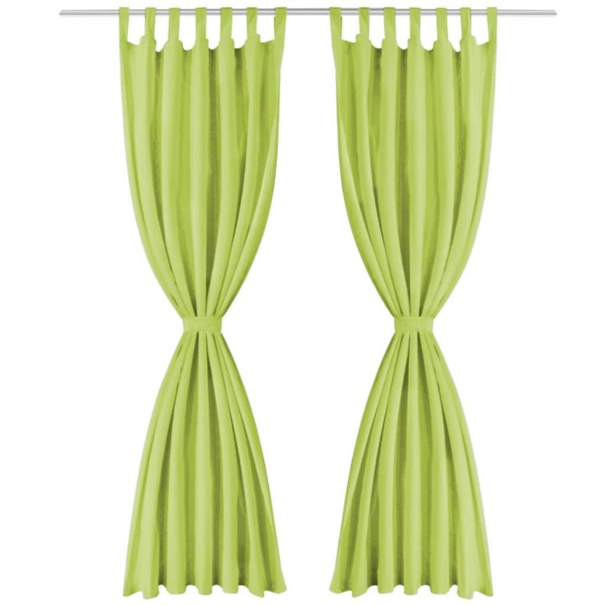 VIDAXL Rideau occultant avec boucles 2 pcs 140 x 245 cm Vert