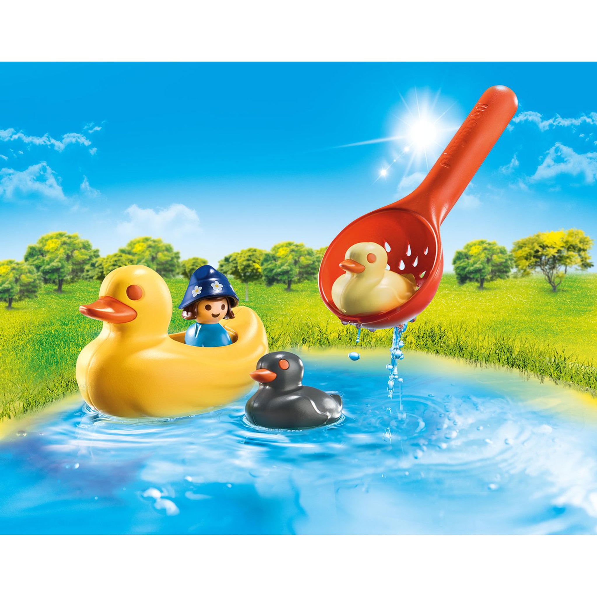 Voir la diapositive 3 : PLAYMOBIL 70271 - 1.2.3 Aqua - Famille de canards et enfant 