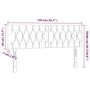 Voir la diapositive 6 : VIDAXL Tete de lit a LED Noir 144x7x78/88 cm Tissu