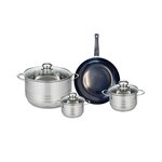 ELO Ensemble de 1 Poêle de cuisson 24 cm et 3 faitouts 12, 14 et 24 cm Elo Prima Brillant
