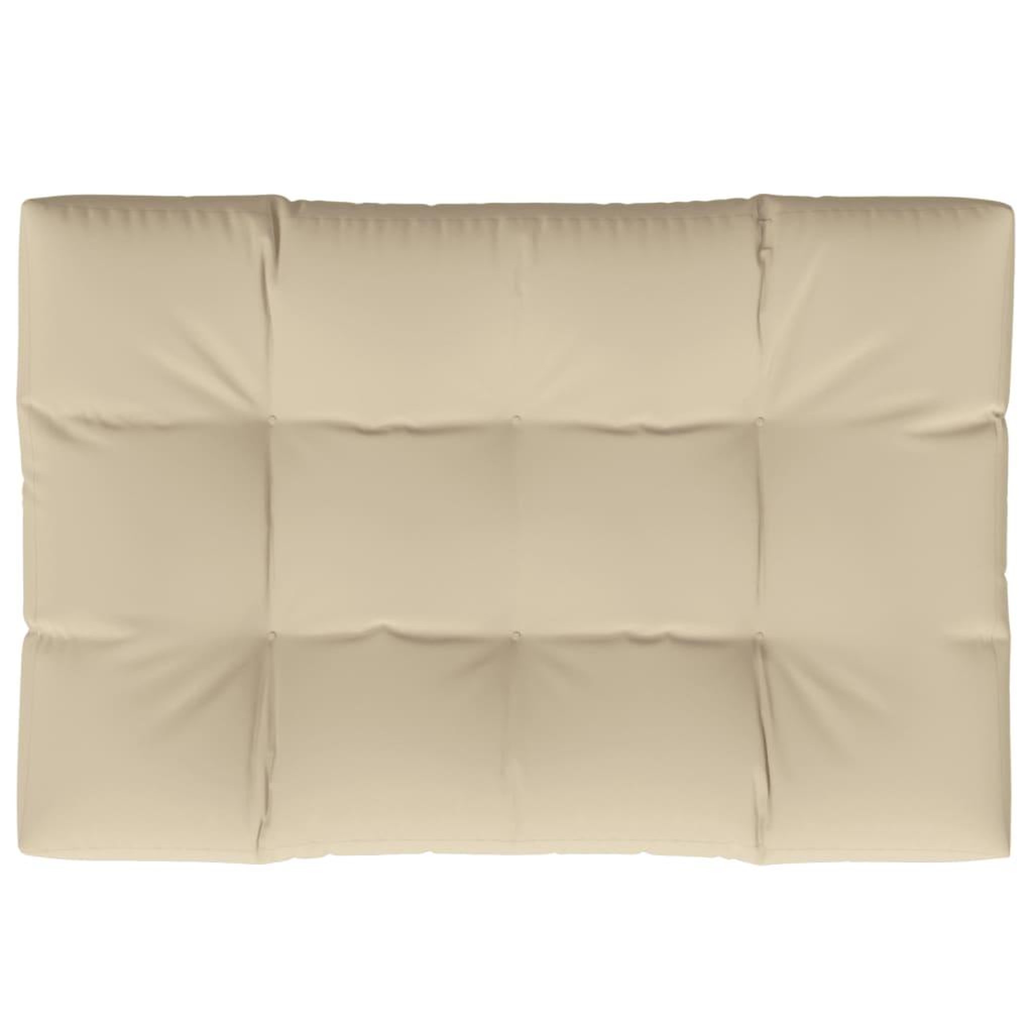 Voir la diapositive 2 : VIDAXL Coussin de palette beige 120x80x12 cm tissu