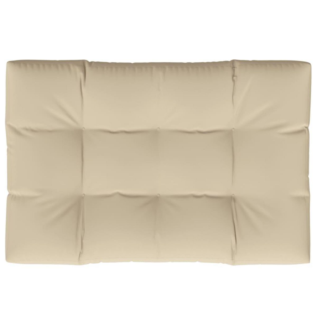VIDAXL Coussin de palette beige 120x80x12 cm tissu