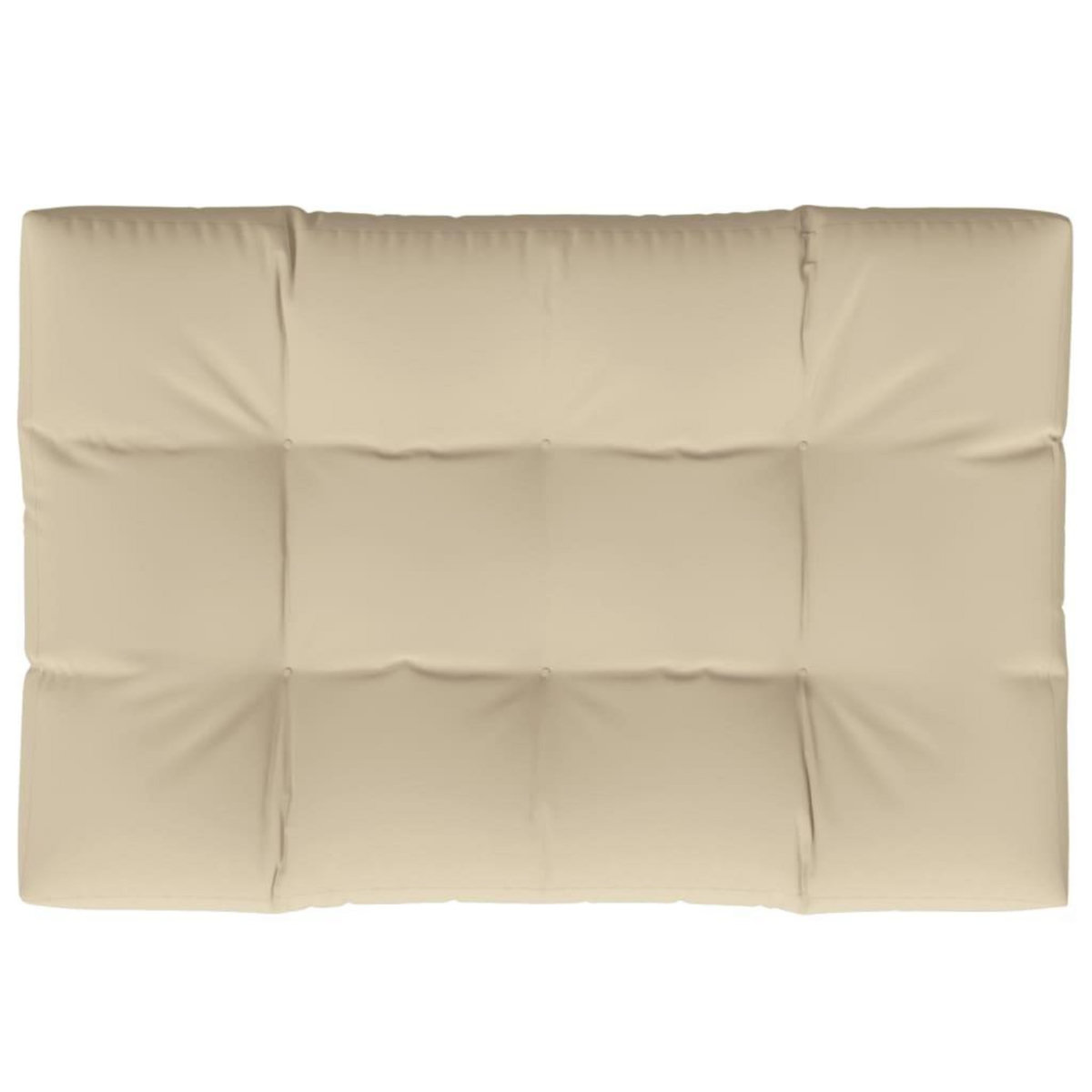 VIDAXL Coussin de palette beige 120x80x12 cm tissu