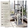 Voir la diapositive 2 : tectake Arbre à chat 165 cm avec griffoir et plateforme d'escalade gris