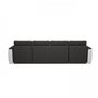 Voir la diapositive 6 : MARKET24 Canapé d'angle panoramique convertible 5 places JAMES - Simili et tissu Blanc et Anthracite - L 298 x P 142 x H 85 cm
