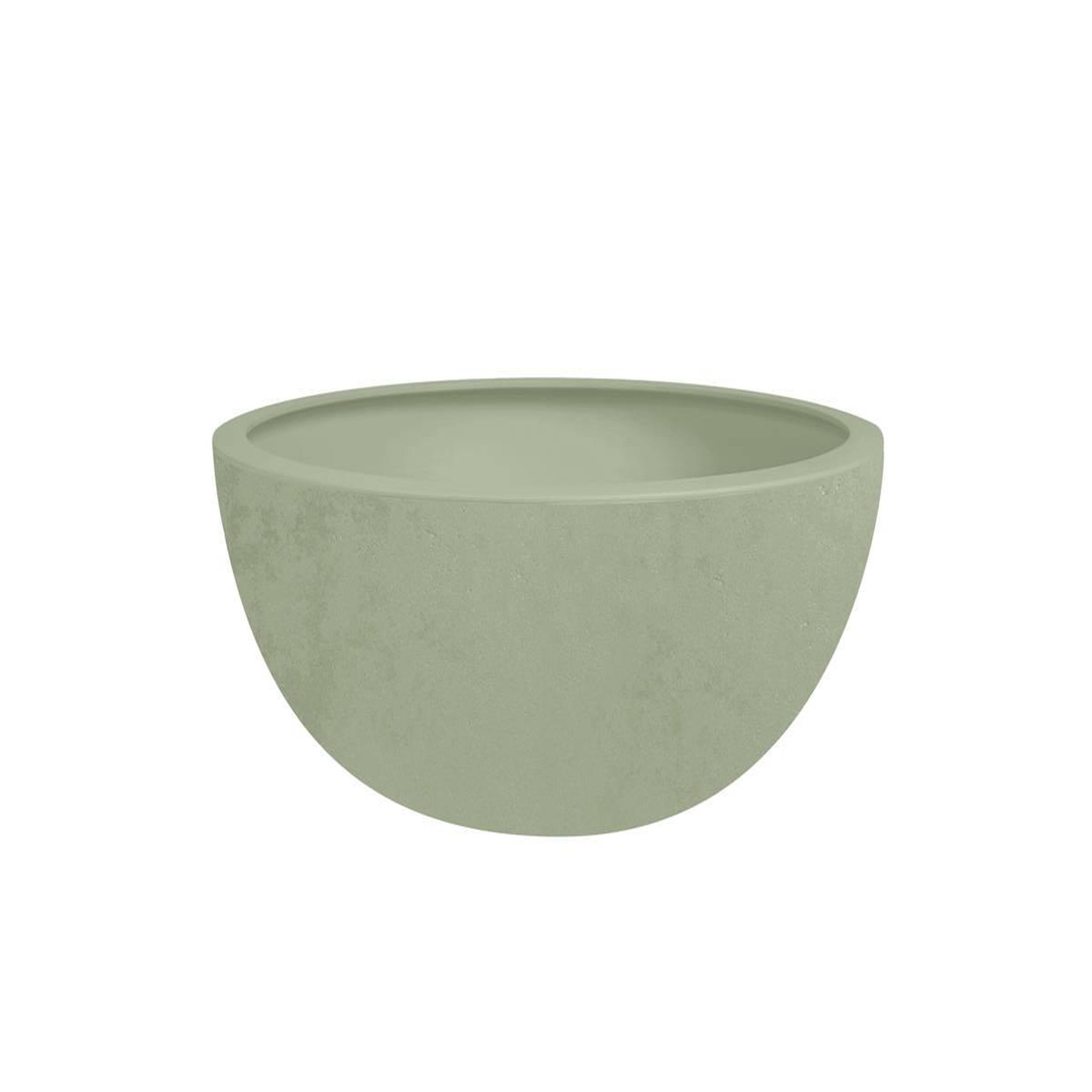 Eda Pot de fleurs vasque basalt up ø 40 x 16,5 cm - 14,9 l - vert amande - eda