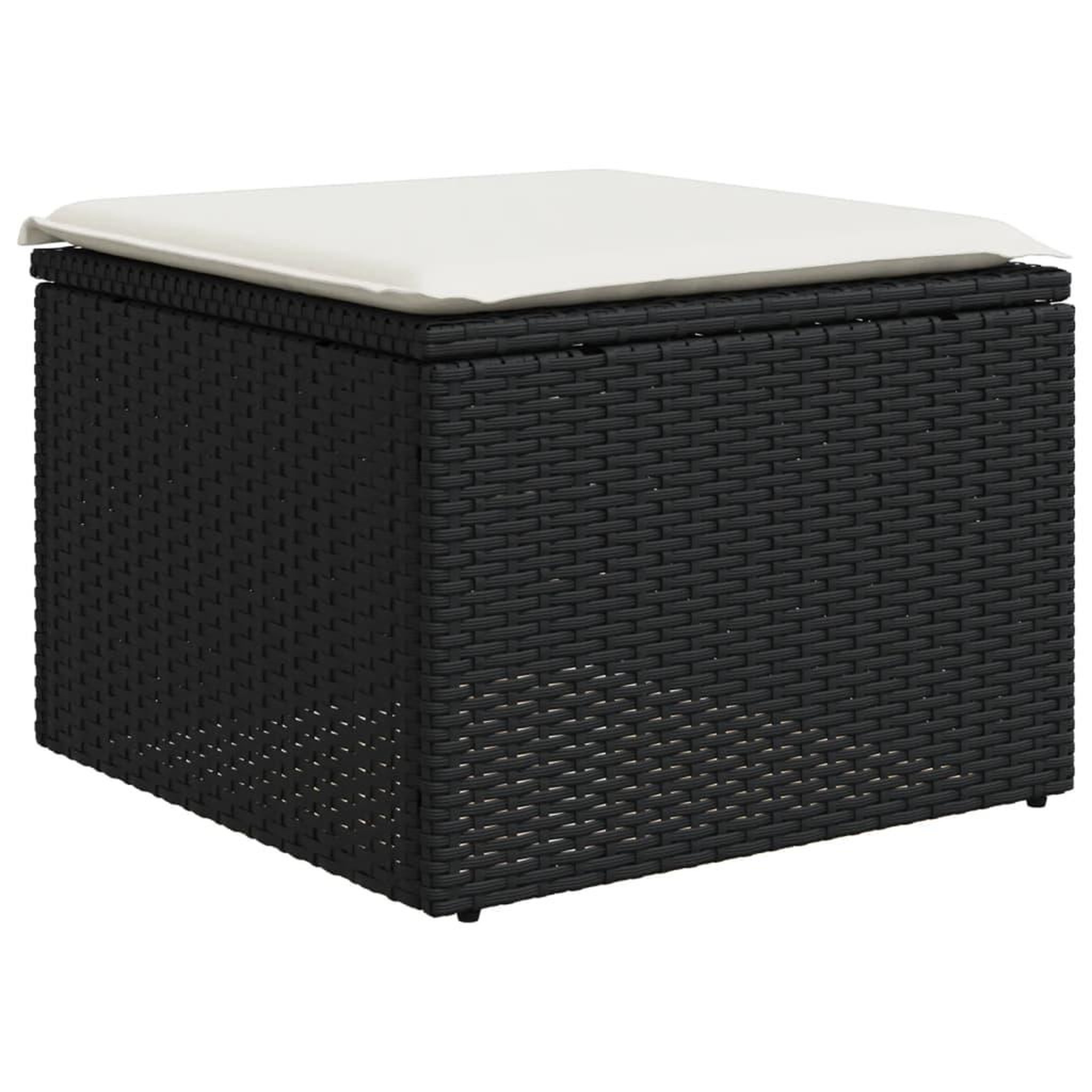 Voir la diapositive 3 : VIDAXL Salon de jardin 7 pcs avec coussins noir resine tressee