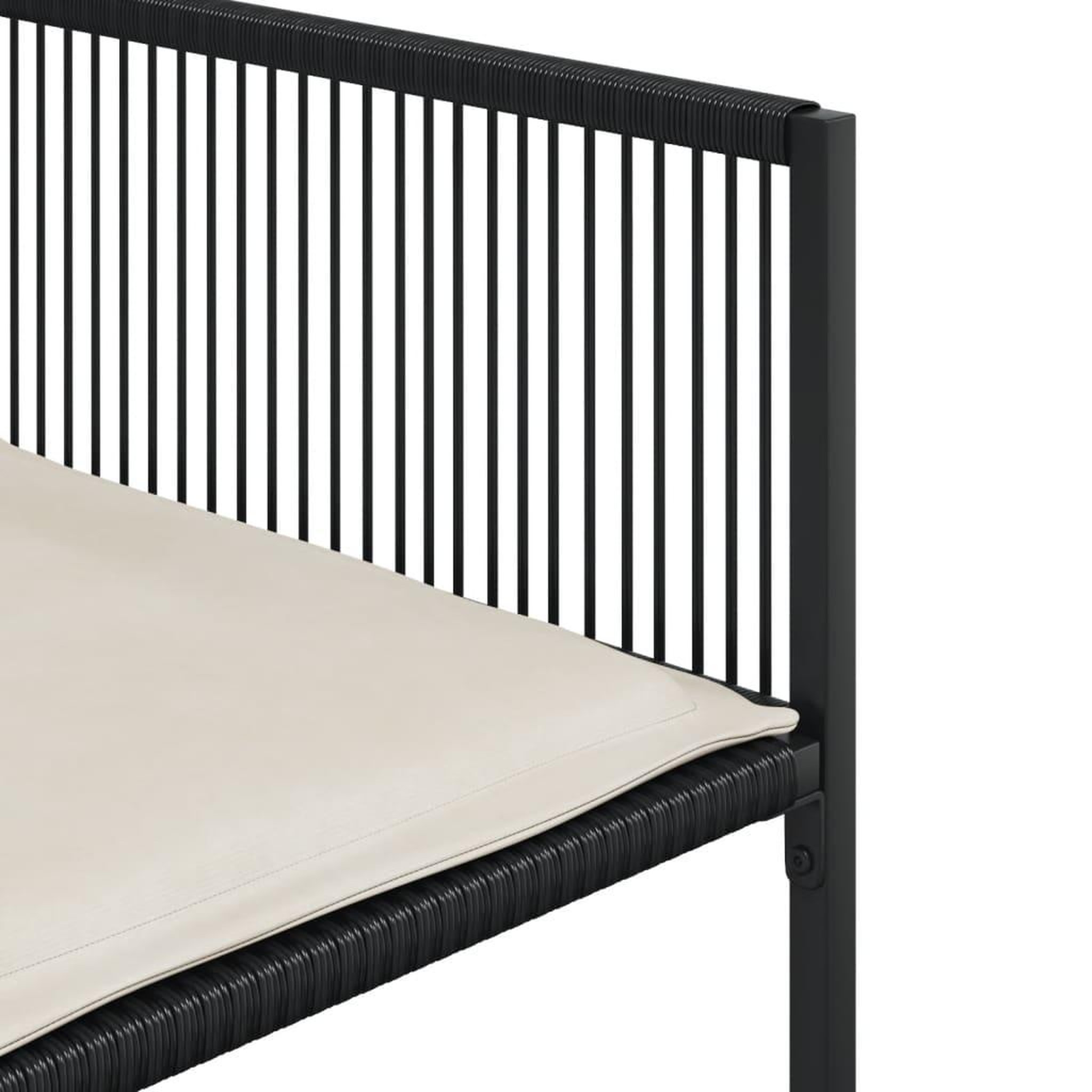 Voir la diapositive 5 : VIDAXL Ensemble a manger de jardin coussins 5pcs noir resine tressee
